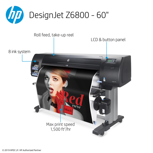 HP DesignJet Z6800 Large Format Graphics Printer - 60
